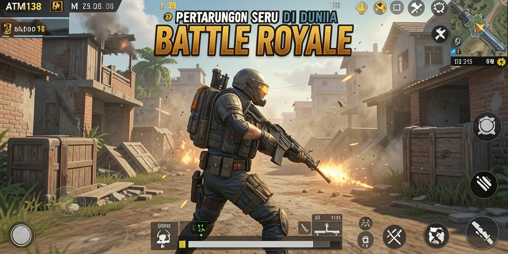 Gameplay seru dalam aksi bertempur di ATM138, Battle Royale terbaik.