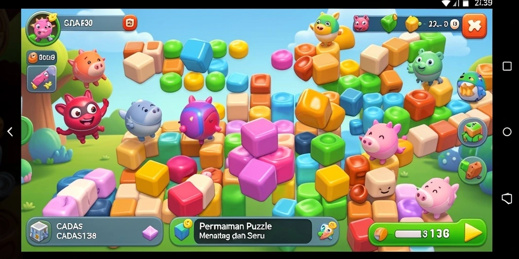 Tampilan gameplay CADAS138 yang menarik dan penuh warna.