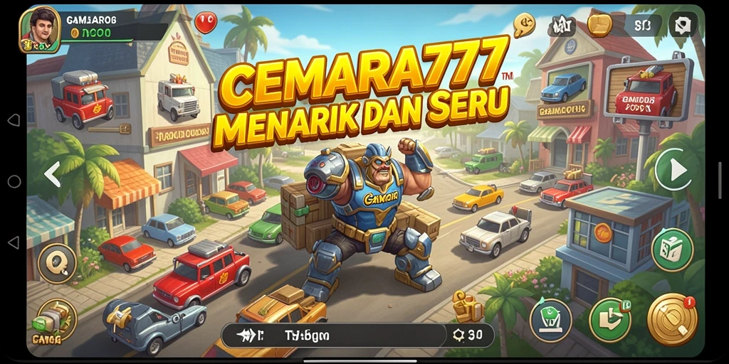 Tampilan gameplay CEMARA777 menampilkan manajemen bisnis yang strategis.