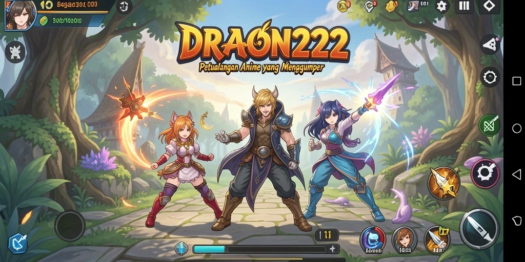Tangkapan layar gameplay <strong>DRAGON222</strong> menampilkan karakter anime yang beraksi.