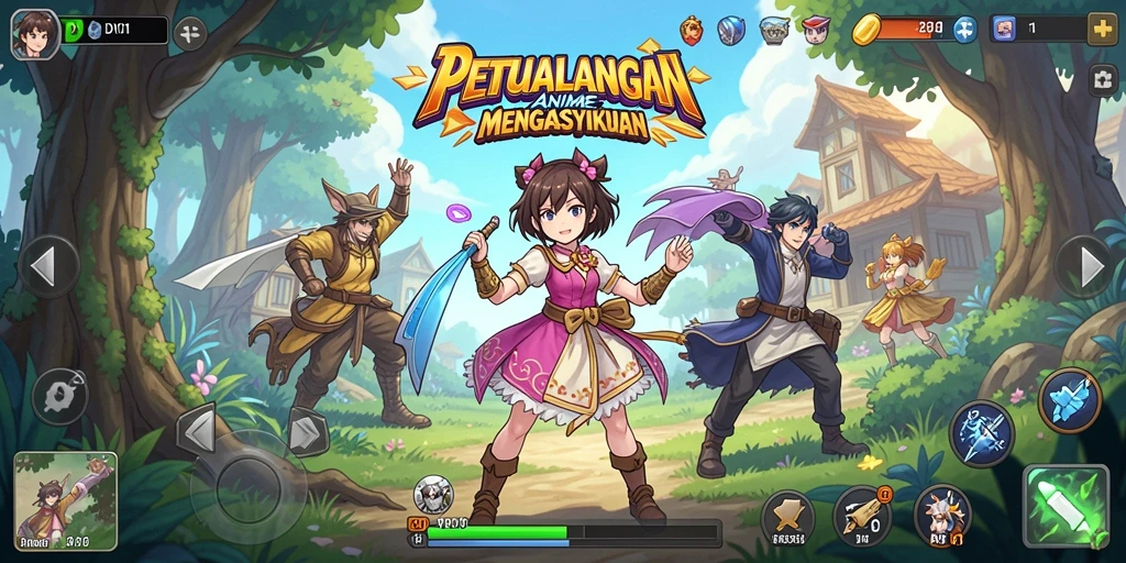 Tampilan gameplay DYO1 dengan karakter anime yang menawan.