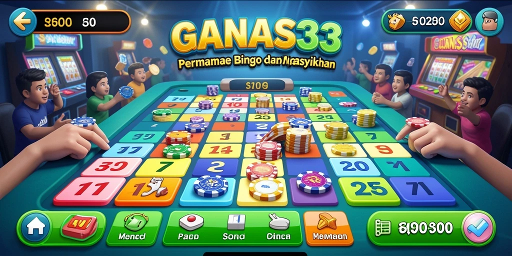 Tampilan menarik gameplay Bingo di GANAS33.