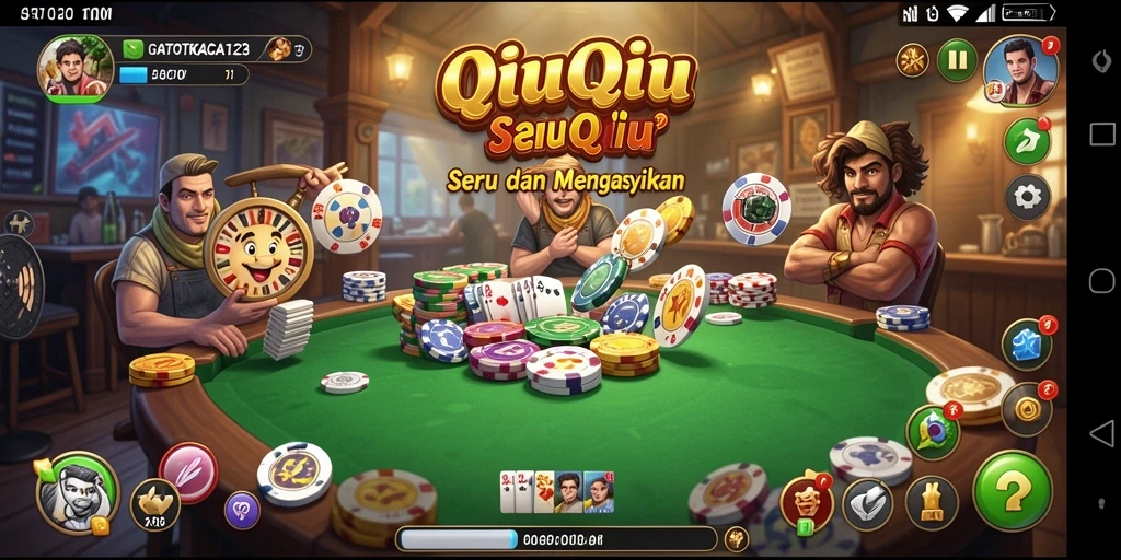 Tampilan menarik dari gameplay QiuQiu di GATOTKACA123.