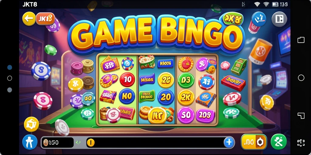 Tampilan gameplay seru di JKT8 dengan aksi Bingo yang mendebarkan.