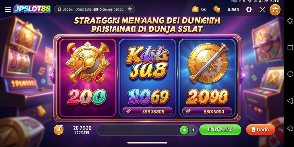 Tampilan gameplay mendebarkan dari JPSLOT88 dengan berbagai tema slot.