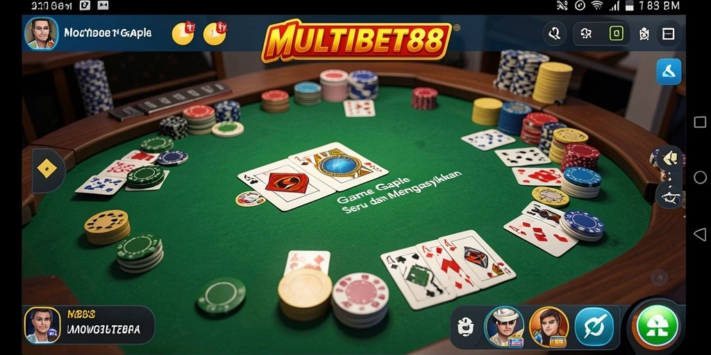 Tampilan gameplay Gaple yang seru dan interaktif.