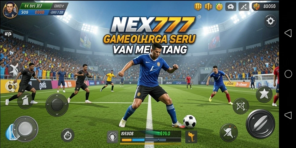 Tampilan screenshot utama NEX777 saat pemain bertanding di arena olahraga.