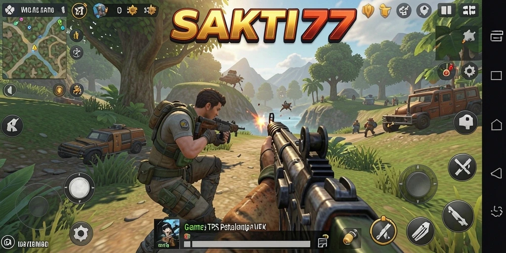 Tampilan gameplay SAKTI77 dengan aksi seru dan karakter yang dinamis.