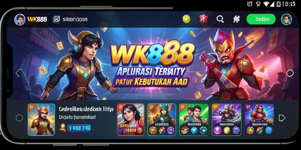 Tampilan utama WK888 yang menarik dengan fitur Utility yang beragam.